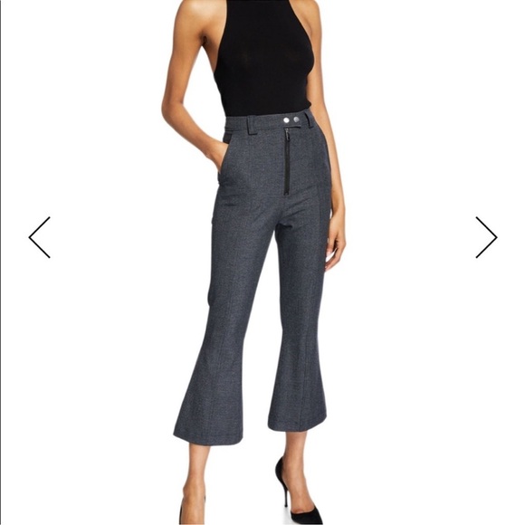 A.L.C. Lucien Flare leg cropped pants Wool Blend size 2 Luxury - Picture 10 of 10